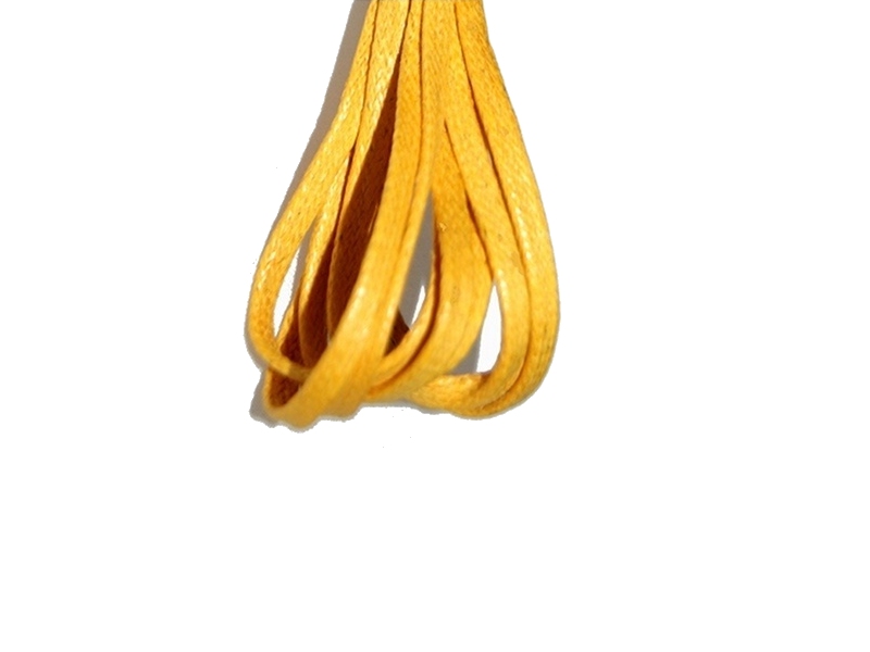 Flade 3mm fine snørebånd gule