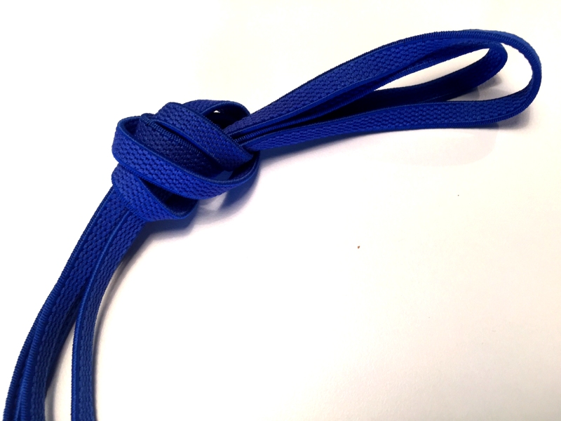 Lære Til ære for rekruttere Flade elastik snørebånd til alle sko - blå - FRI FRAGT