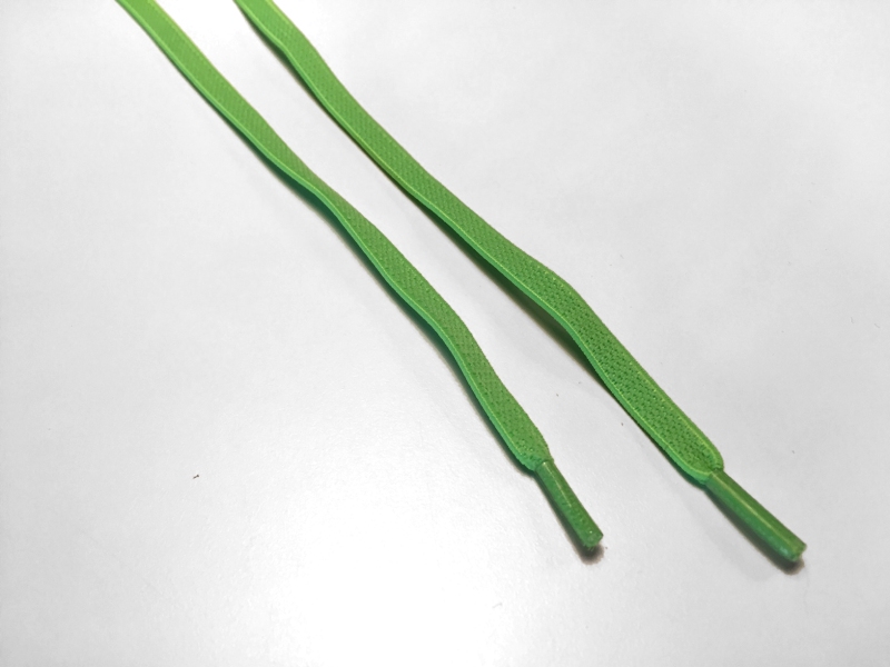 Flade elastik snørebånd - Neon Grøn