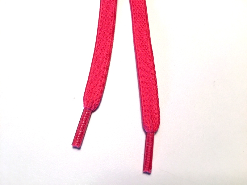 Flade elastik snørebånd - Pink