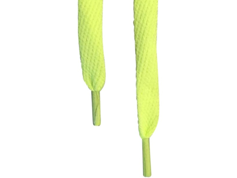 Flade snørebånd 10mm neon grøn