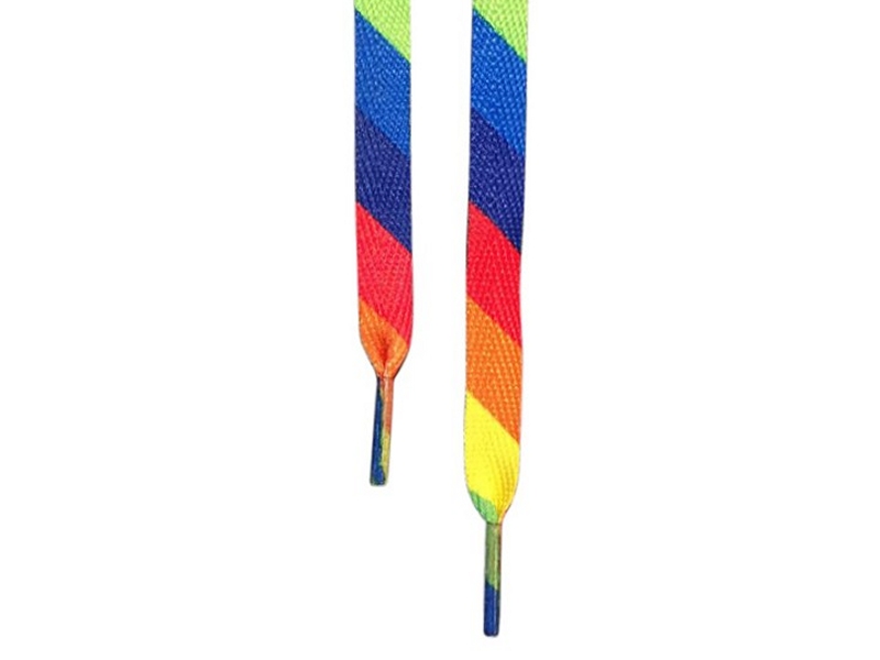 Flade snørebånd 12mm - Multicolor 2