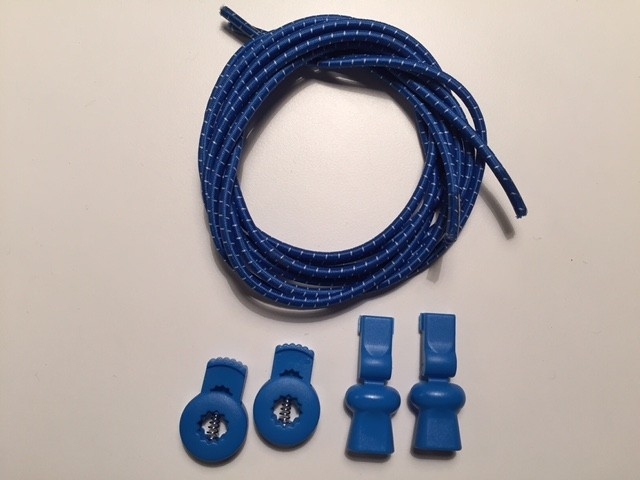 læser rødme lette Lock laces fra iRun® - elastik snørebånd one size * Blå * FRI fragt