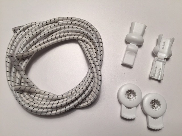 Lock laces iRun® - elastik snørebånd one size Hvid