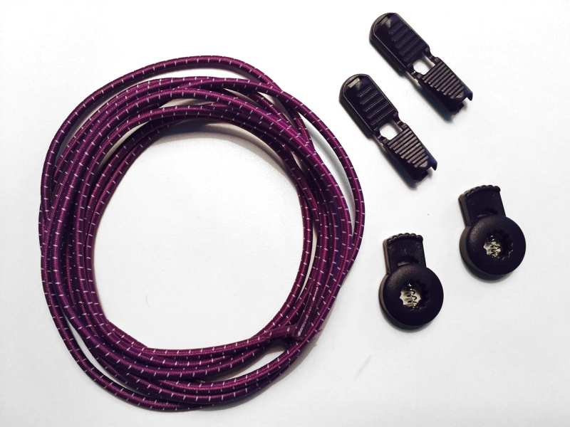 Lock laces iRun® - elastik snørebånd one size Lilla