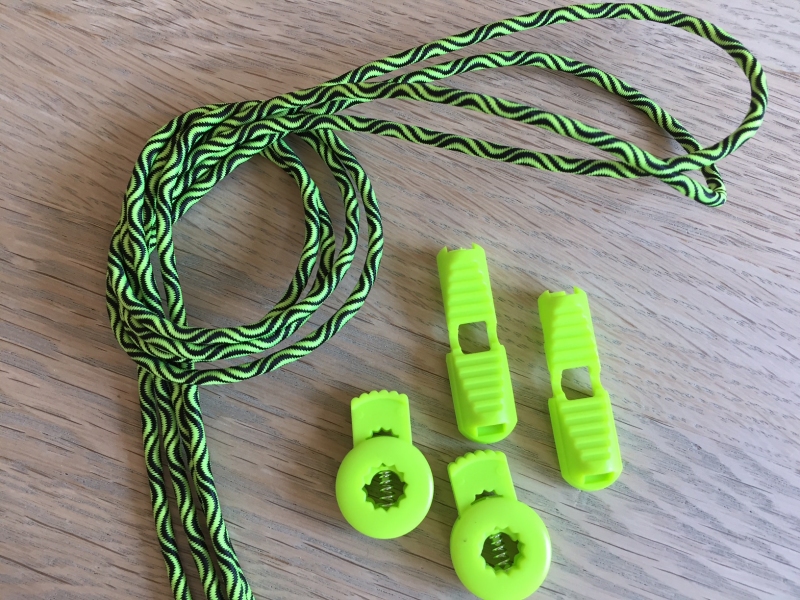 Lock laces iRun® - elastik snørebånd one size Neon Grøn Wave