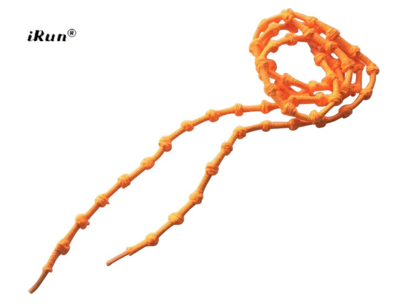 Orange iRun® - elastik snørebånd m/knuder