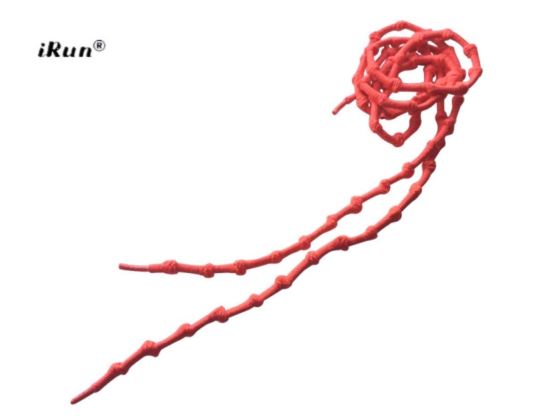 Røde iRun® - elastik snørebånd m/knuder