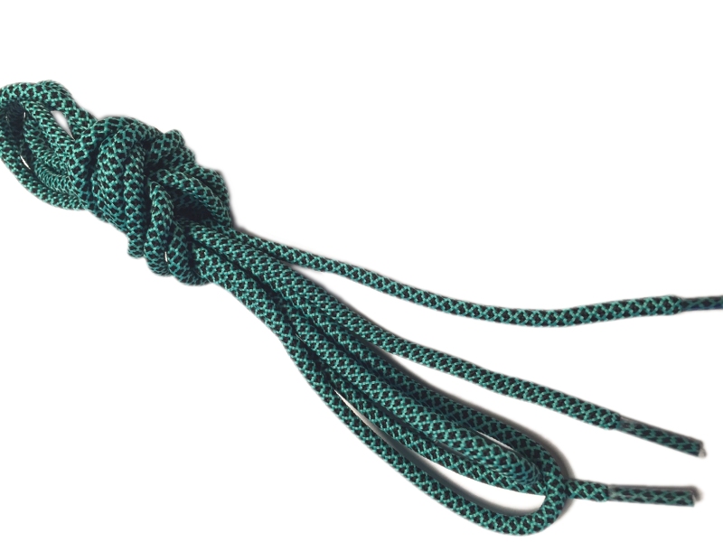 Rope laces - Yeezy -  130cm 5mm - Grøn m/sort
