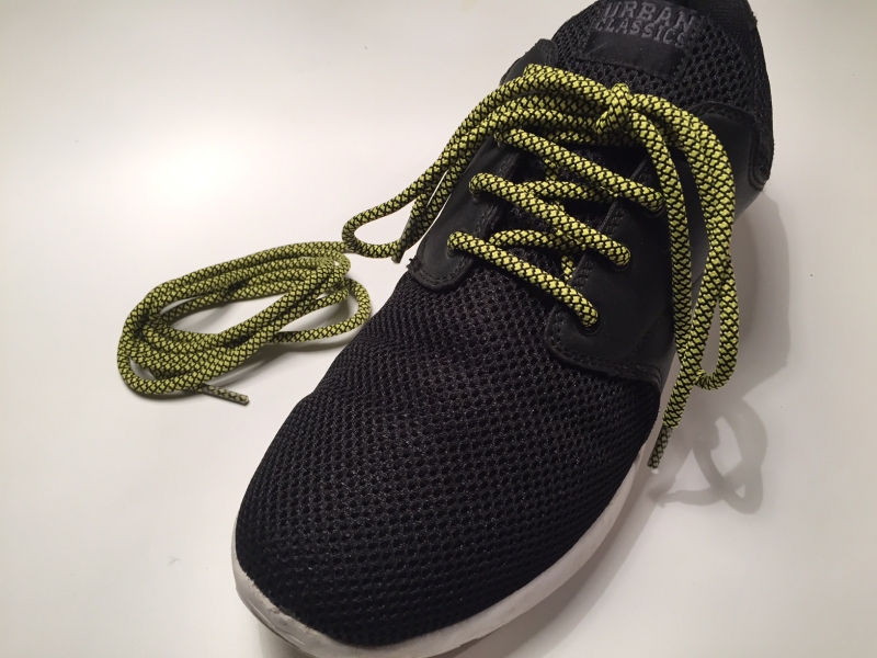 Rope laces - Yeezy -  130cm 5mm - Gul m/sort