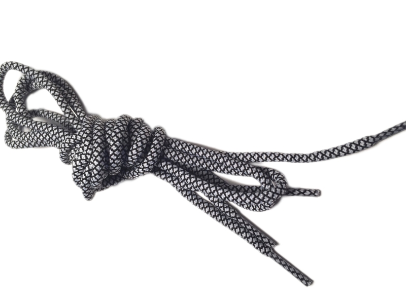 Rope laces - Yeezy -  130cm 5mm - Hvid m/sort